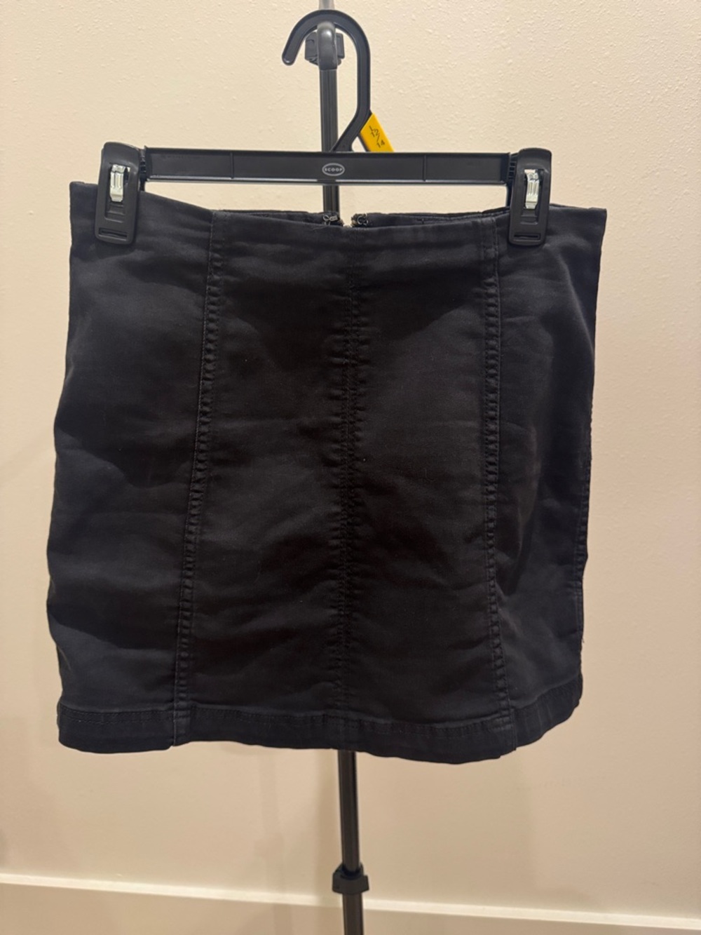 Free People Black Mini Skirt with Panel Stitching